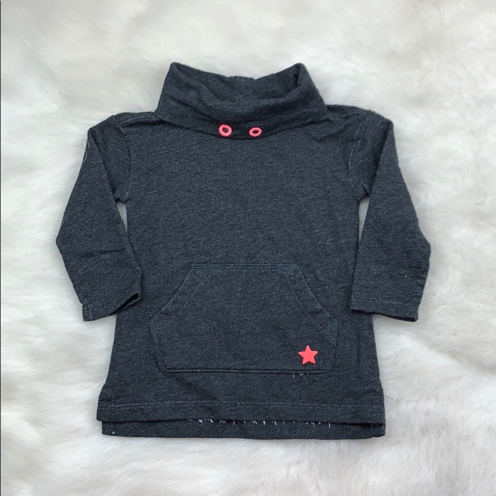 Toddler Girls Gray Pullover Long Sleeve Top
